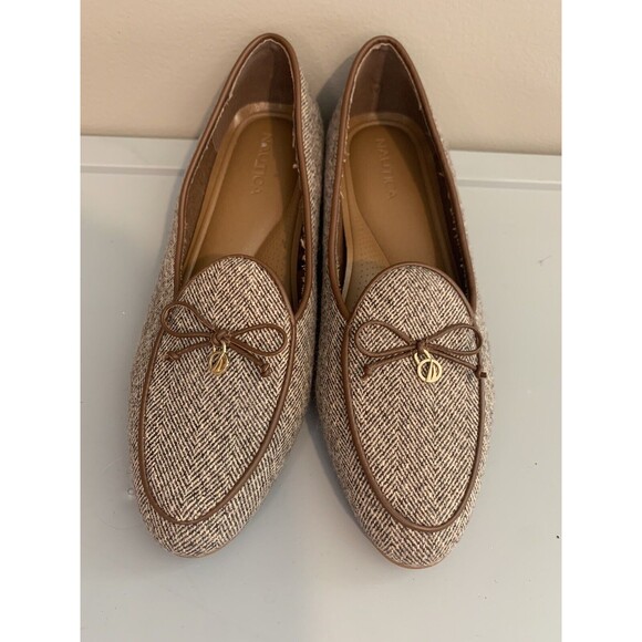 Nautica Shoes‎ Womans Size 8.5 Loafers  Brown Herringbone Tweed Kelline - Picture 4 of 7